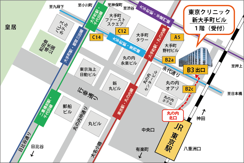 大手町周辺平面図